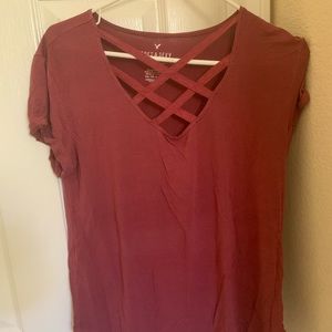 cute flowy top from american eagle